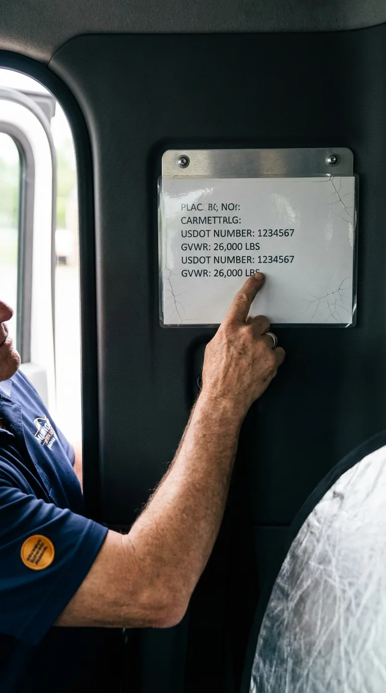 USDOT licensing placard verification in Nolensville